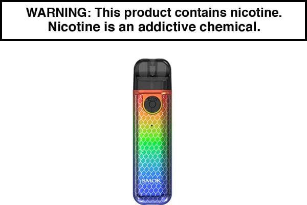 SMOK Novo 4 Mini Pod System hardware with sleek compact design and replaceable pod for vaping.