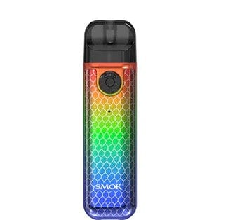 SMOK Novo 4 Mini Pod System hardware with compact design and ergonomic mouthpiece, displayed on a plain background.