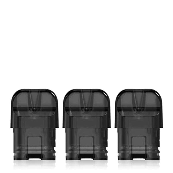 SMOK Novo 4 Mini replacement pods for vaping device, showing clear plastic pod with mouthpiece and visible fill port.