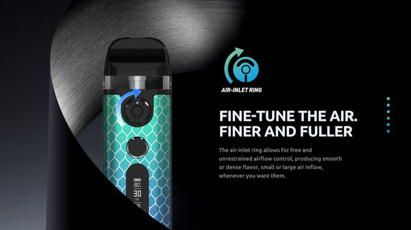 SMOK Novo 5 Pod System hardware with sleek design, compact size, and user-friendly features for vaping.