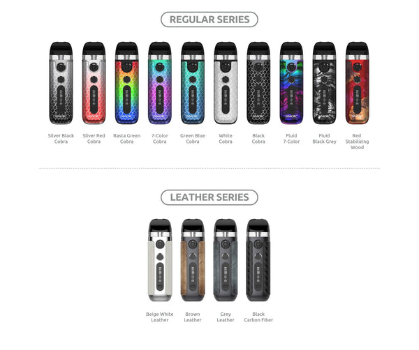 SMOK Novo 5 Pod System hardware showing sleek compact design with replaceable pod and mouthpiece for vaping.