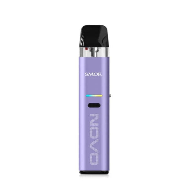 SMOK Novo Eco 30W Pod Kit showing sleek compact hardware with pod attachment and adjustable airflow for vaping.