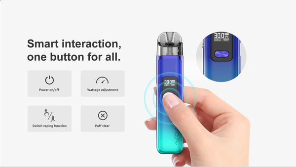 SMOK Novo Pro 30W pod system with sleek hardware design, featuring a compact size and adjustable airflow for vaping.