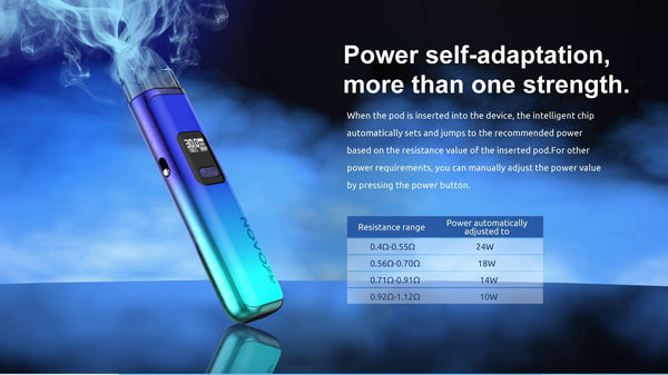 SMOK Novo Pro 30W pod system with sleek hardware design, featuring a compact vape device and replaceable pod.