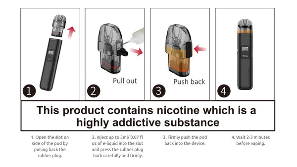 SMOK Novo Pro 30W Pod System showing sleek black hardware with replaceable pod and compact design for vaping.