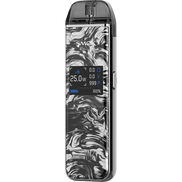 SMOK Pozz 25W Pod System hardware with sleek design, compact size, and built-in pod for vaping.