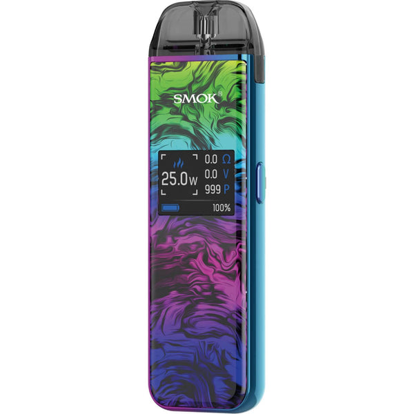 SMOK Pozz 25W Pod System hardware with compact design, featuring a sleek black finish and integrated mouthpiece.