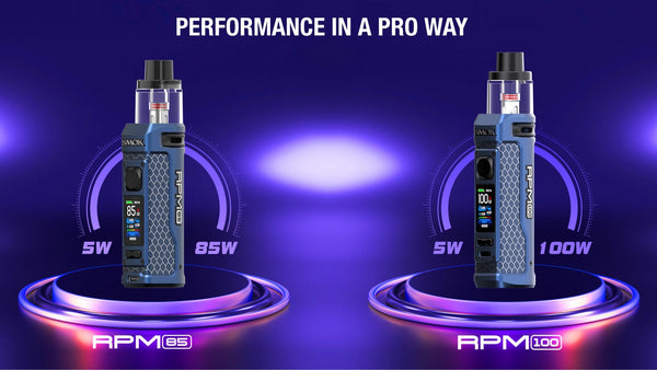 SMOK RPM 100 Pod Mod Kit showing the compact hardware device with sleek design and replaceable pod system.