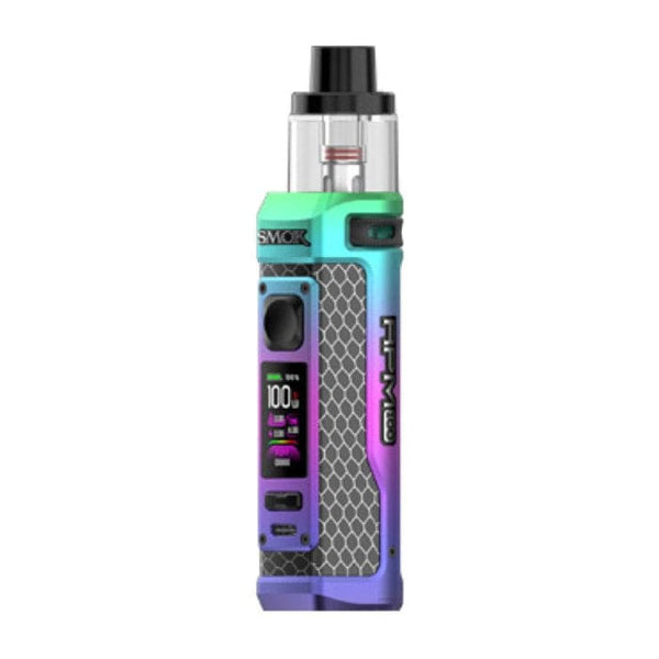 SMOK RPM 100 Pod Mod Kit showing sleek black device with pod cartridge and adjustable airflow controls.