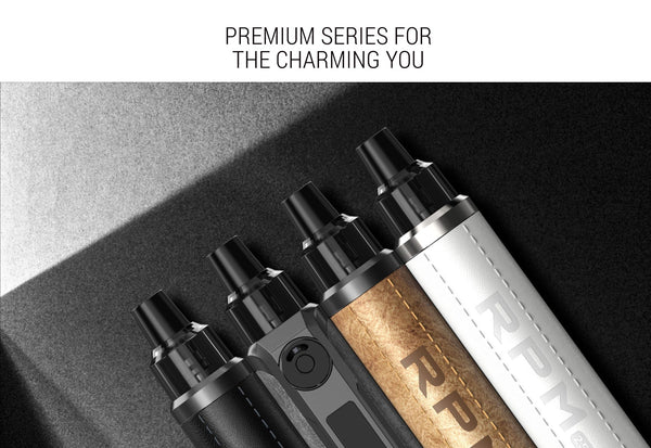 SMOK RPM 25W Pod System hardware showing sleek black design with adjustable airflow and compact size.