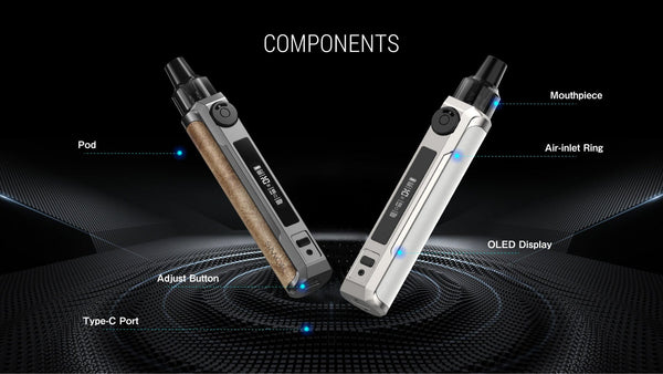 SMOK RPM 25W Pod System hardware with sleek design, featuring a compact vape device and pod attachment for vaping.
