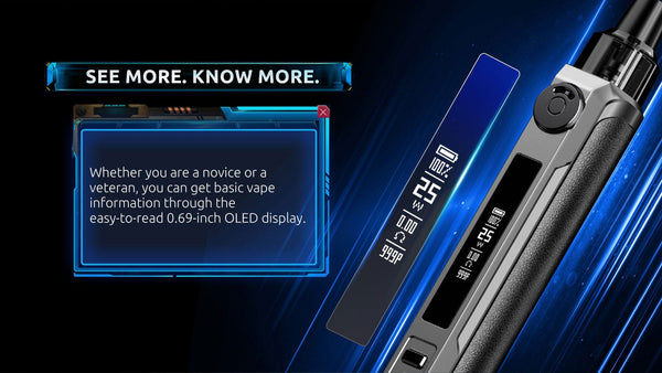 SMOK RPM 25W Pod System hardware with sleek design and adjustable airflow for vaping.
