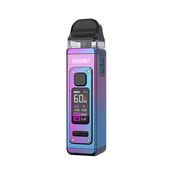 SMOK RPM 4 60W Pod Kit with sleek design, featuring pod, device body, and adjustable wattage for vaping.