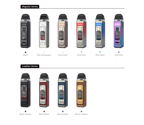 SMOK RPM 4 60W Pod Kit hardware with sleek design, adjustable wattage, and replaceable pods for vaping comfort.