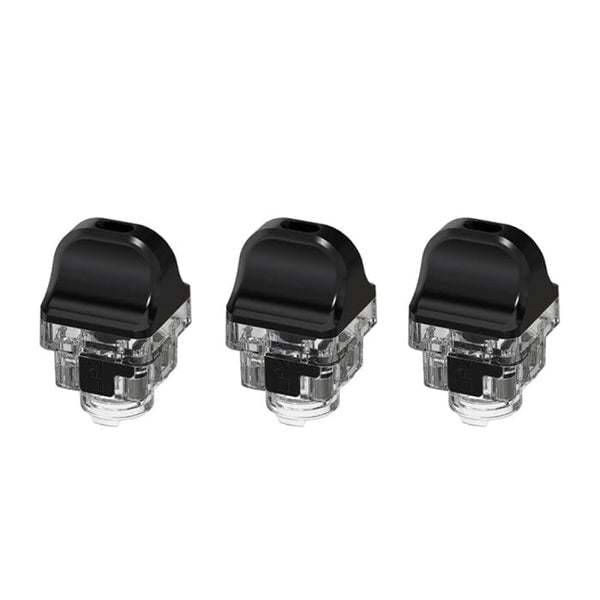 SMOK RPM 4 replacement pods for vaping device, showing clear plastic containers with visible e-liquid chambers and mouthpiece
