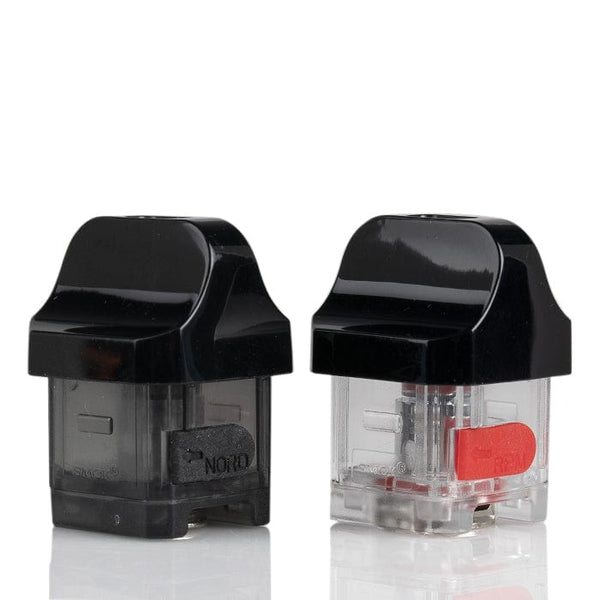 SMOK RPM 40 replacement vape pods showing clear plastic design and mouthpiece for compatible SMOK vape devices.