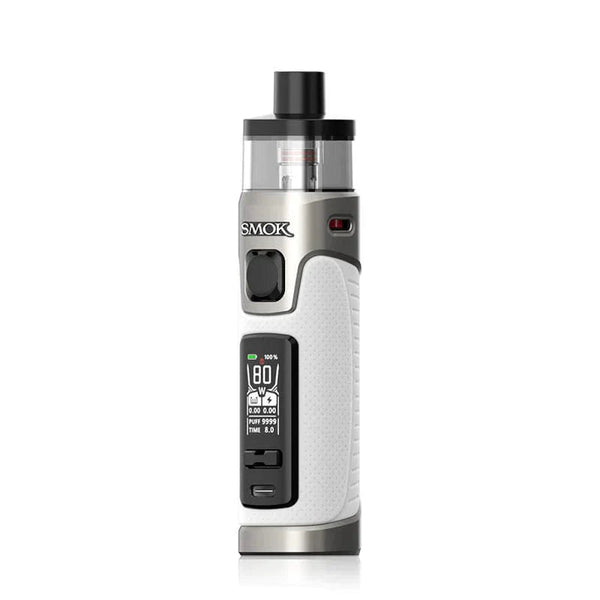 SMOK RPM 5 80W pod system hardware with sleek design, featuring adjustable airflow and compact size for vaping convenience.