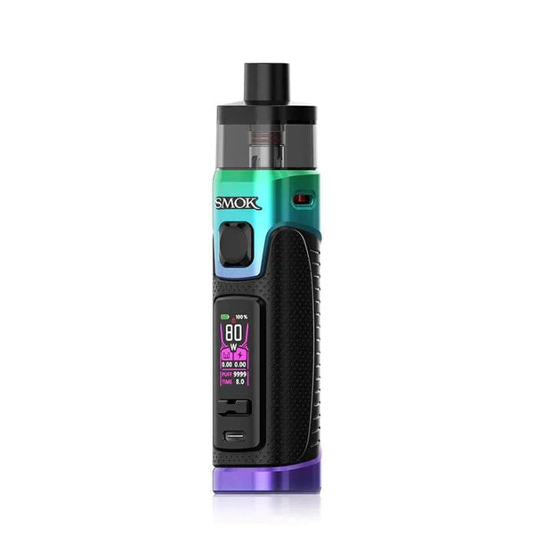 SMOK RPM 5 80W pod system hardware, compact vaping device with adjustable wattage and sleek design.