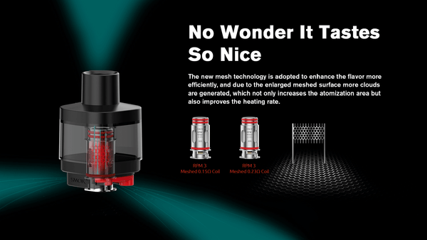 SMOK RPM 5 80W pod system in sleek black, featuring a compact hardware design with adjustable wattage and refillable pod.