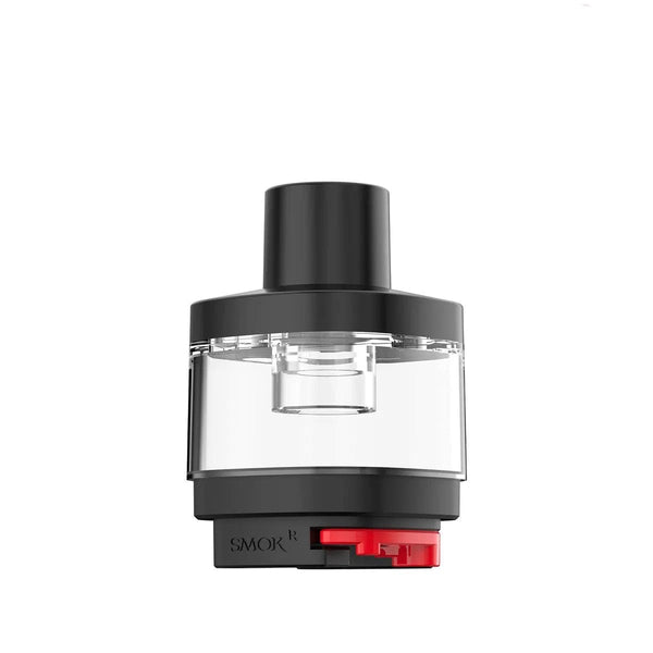 SMOK RPM 5 replacement pods for vape hardware, shown in black with transparent mouthpiece and e-liquid window.