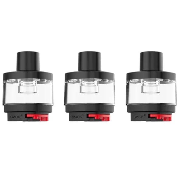 SMOK RPM 5 replacement pods for vape device, featuring a clear plastic body and mouthpiece for easy refilling and use