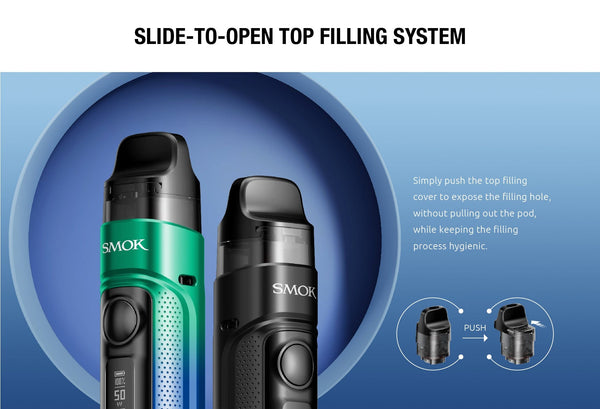 SMOK RPM C 50W Pod Kit, compact vaping device with sleek design and replaceable pod, ideal for easy vaping sessions.