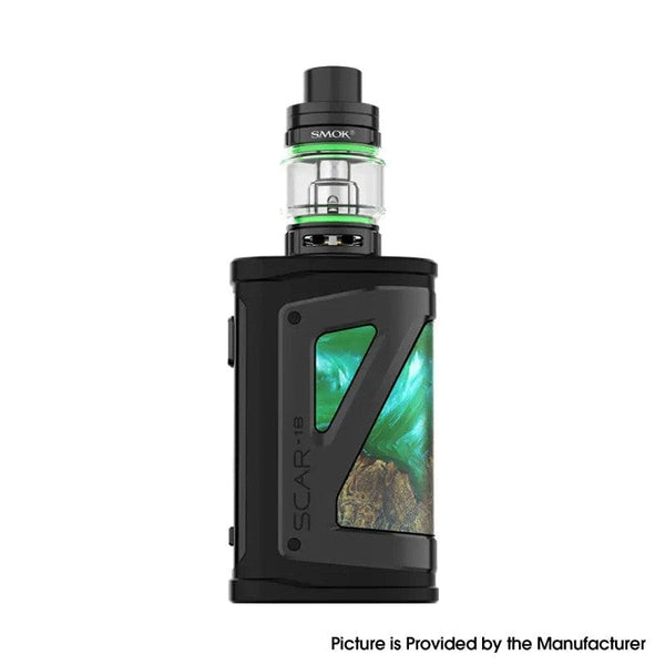 SMOK SCAR-18 230W starter kit with mod and tank, featuring a rugged design and adjustable airflow for vaping enthusiasts.