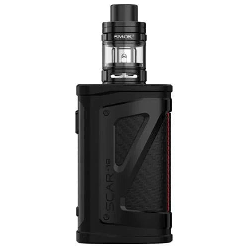 SMOK SCAR-18 230W starter kit featuring a rugged mod and matching tank, designed for versatile vaping experiences.