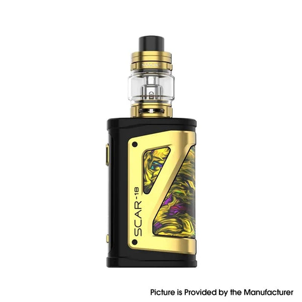 SMOK SCAR-18 230W starter kit with modular hardware and ergonomic design, featuring adjustable airflow and digital display.