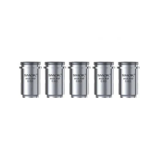 SMOK Stick AIO replacement coils for vape, showing multiple coil heads designed for optimal vapor production and flavor.