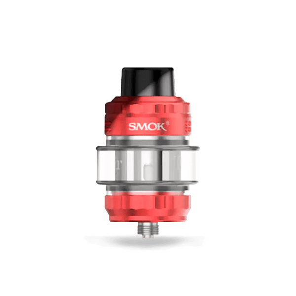 SMOK T-Air Sub-Ohm Tank for vape devices, featuring glass chamber and metal accents, designed for enhanced airflow and flavor.