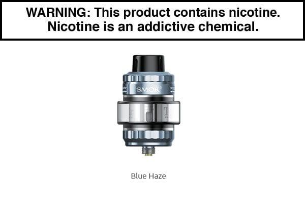 SMOK T-Air Sub-Ohm Tank vape part with clear glass and metal finish, featuring adjustable airflow and sleek design.