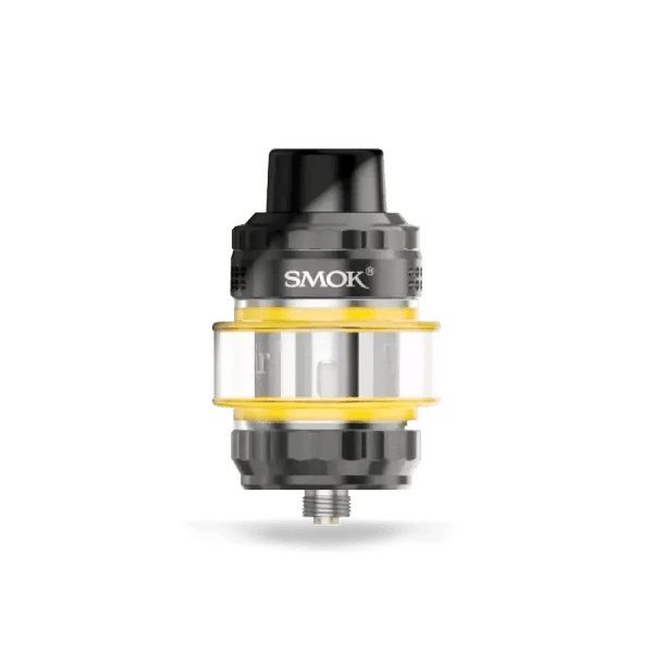 SMOK T-Air Sub-Ohm Tank vape part with glass chamber and metal accents, designed for high-performance vaping.