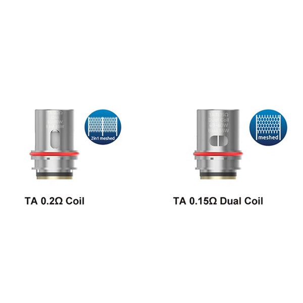 SMOK TA replacement coils for vape devices, showing a pack of replacement coils with coil heads and packaging.