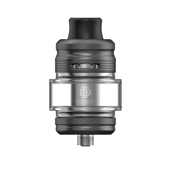 SMOK TF-D Subtank vape part showing a cylindrical metal tank with airflow control and replaceable coil system.