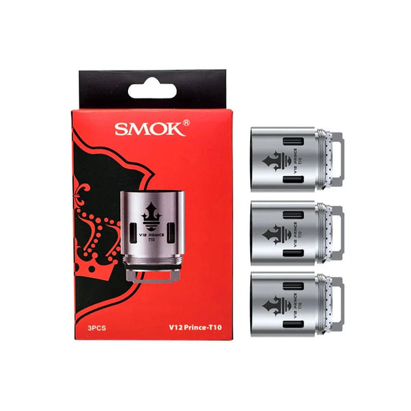 SMOK TFV12 Prince replacement vape coils showing multiple coil heads for the SMOK TFV12 Prince tank.