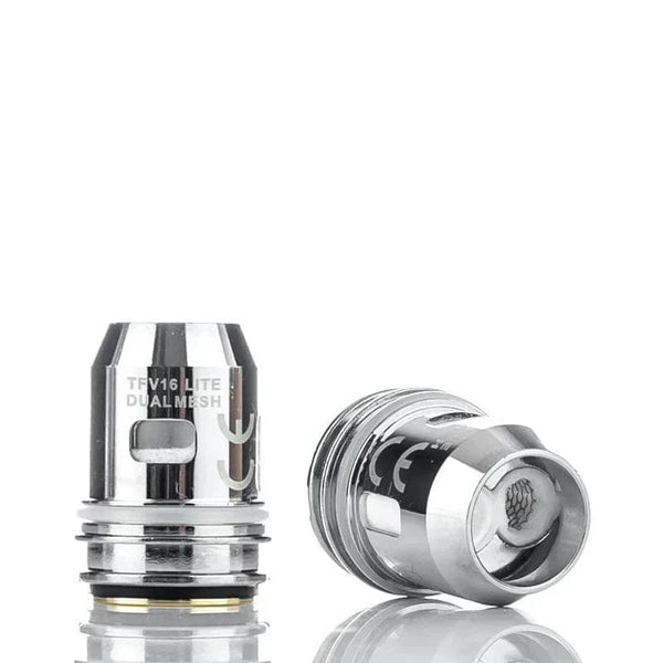 SMOK TFV16 Lite replacement vape coils for the SMOK TFV16 Lite tank, showing a pack of coils with metallic and cotton components.