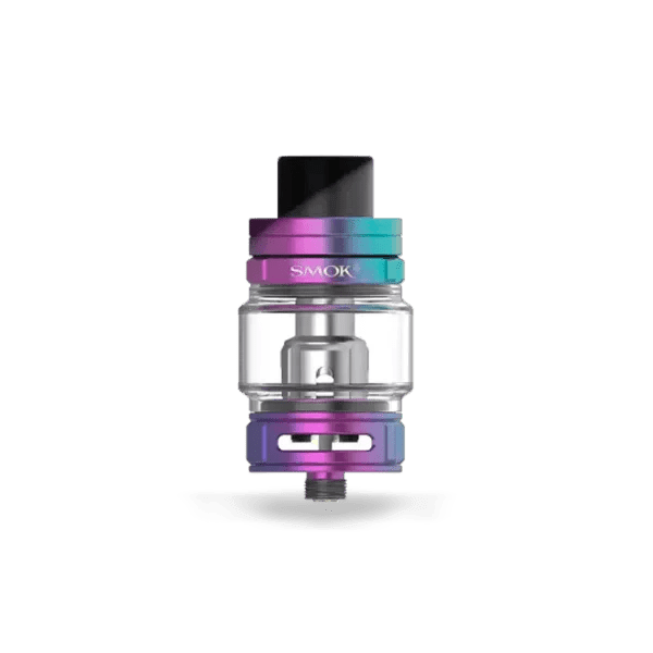 SMOK TFV9 Sub-Ohm Tank vape part with adjustable airflow and glass chamber, designed for enhanced vaping experience.
