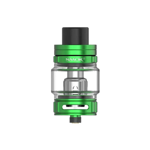 SMOK TFV9 Sub-Ohm Tank vape part with glass chamber and adjustable airflow for enhanced vaping experience.
