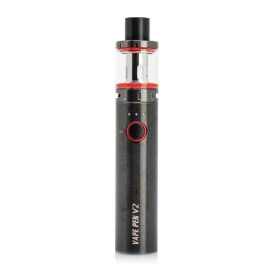 SMOK Vape Pen V2 60W Kit showing sleek hardware with compact design, adjustable airflow, and integrated tank for vaping.