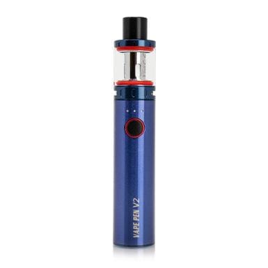 SMOK Vape Pen V2 60W Kit showing sleek black vape device with mouthpiece and included accessories on a white background.