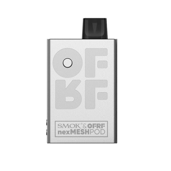 SMOK x OFRF nexMesh Pod Kit hardware with sleek design, featuring the compact pod system and adjustable airflow.
