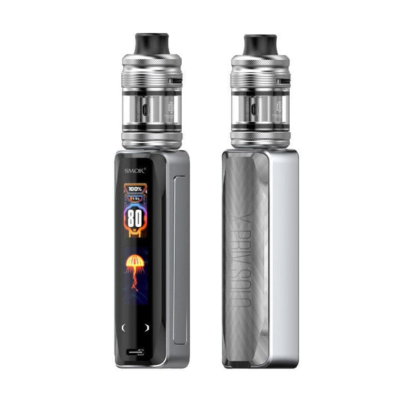 SMOK X-Priv Solo 80W Kit hardware with sleek mod and matching tank, featuring digital display and ergonomic design.