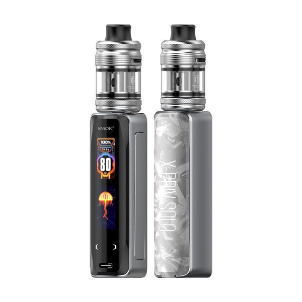 SMOK X-Priv Solo 80W Kit hardware with a sleek mod and tank, featuring a digital display and ergonomic design.
