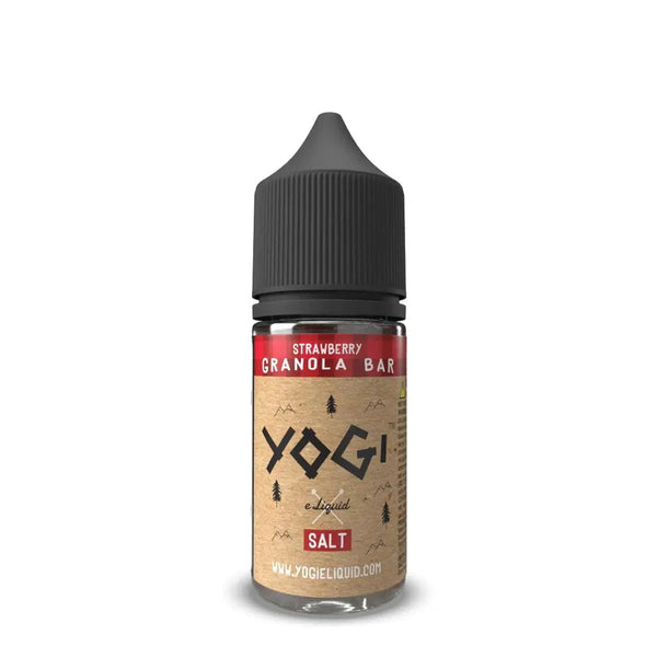 Strawberry Granola Bar Salt Yogi E-Liquid 30mL bottle, featuring a strawberry and granola flavor for vaping.