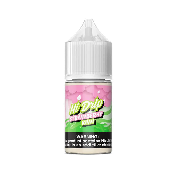 Strawberry Kiwi SALT e-liquid by Hi Drip, 30mL bottle with vibrant strawberry and kiwi flavor, ideal for vaping.