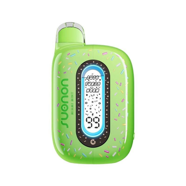 Suonon Donete 50K disposable vape device with sleek design and colorful branding, ready for use.