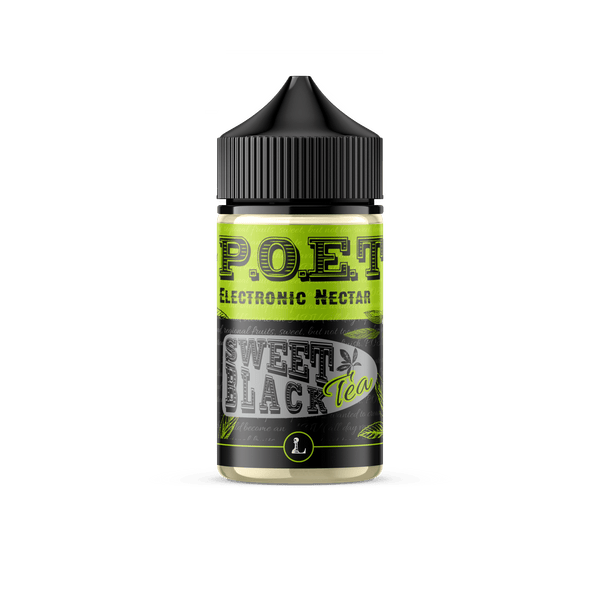 Bottle of Five Pawns Sweet Black Tea Poet e-liquid with black tea flavor, 60mL bottle on a neutral background.