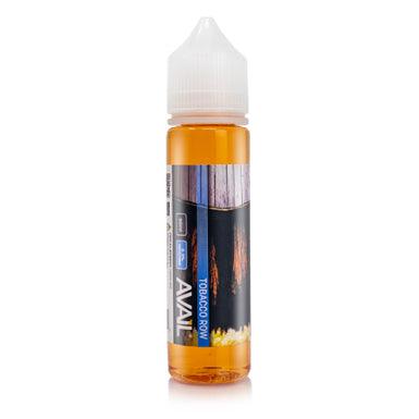 Bottled Tobacco Row AVAIL Vapor e-liquid 60mL with tobacco-inspired flavor and branding on the label.
