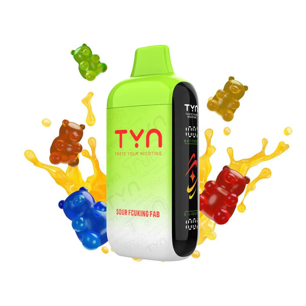 TYN 50K Disposable Vape device with sleek design and branded packaging, designed for convenient, flavorful vaping sessions.